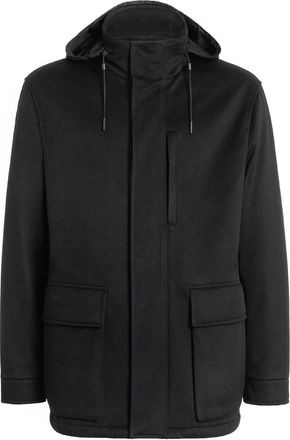 Ermenegildo Zegna Elements Vetta Oasi cashmere over jacket - men - Cashmere - 46 - Black