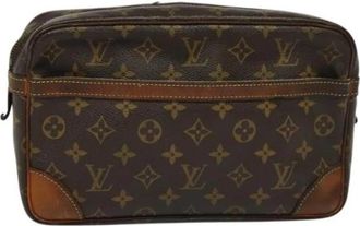 Louis Vuitton Pre-owned Canvas clutches - Dames - Vintage Clutch - Bruin - ONE Size - Leer - Vintage