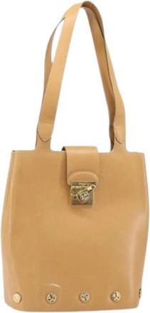 Ferragamo Pre-owned Handtas - Dames - Vintage Handtas - Beige - ONE Size - Leer - Vintage
