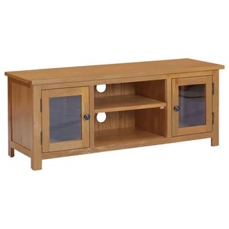 vidaXL Vidaxl - Mueble Para Tv Madera Maciza De Roble 110x35x44 Cm
