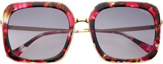 Freyrs Eyewear Lulu Oversized Square Sunglasses in Burgundy Tortoise at Nordstrom