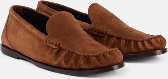 Saint Laurent Laurent suede penny loafers