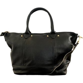 Pink Haley Ellie Handmade Leather Tote in Black at Nordstrom