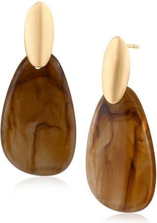 Jardin Resin Teardrop Earrings in Brown/Gold at Nordstrom Rack