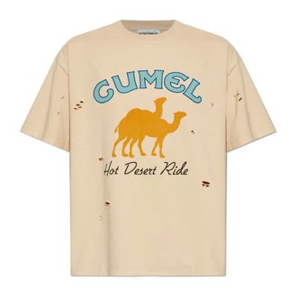 Carne Bollente T-Shirts, male, Beige, Size: XL Cumel T-shirt