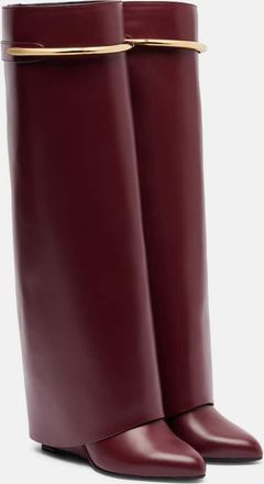Givenchy Shark 95 leather knee-high boots