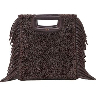Maje M new raffia in Dark Brown at Nordstrom, Size Medium