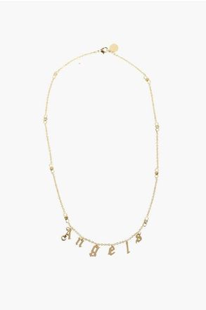 Palm Angels Gold-Effect Necklace with Logo Pendants size Unica