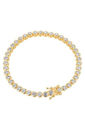 st. Moran Bezeled Cubic Zirconia Tennis Bracelet in Gold at Nordstrom, Size 6.75