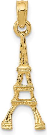 Diamond2Deal 14k Yellow Gold Eiffel Tower Pendant