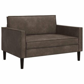 vidaXL Sill&oacute;n Xxl Gris Oscuro Cuero De Suede Sint&eacute;tico Vidaxl
