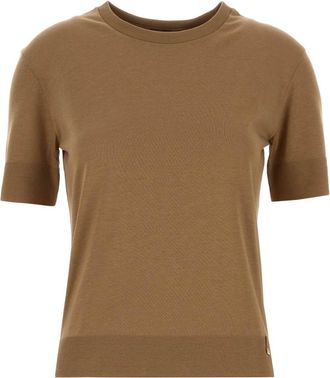 Herno Camel Lyocell Blend T Shirt
