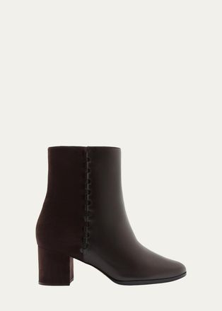 Alexandre Birman 60mm Jesse Mixed Leather Booties
