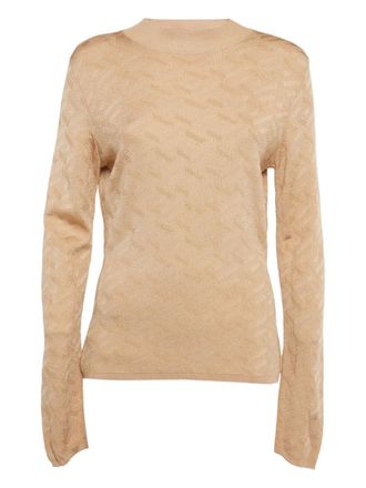 Versace Ribgebreide trui - Beige