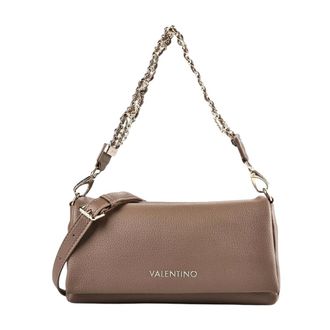 Valentino Lena Crossbody Tas - Dames - Tassen - Beige - Maat: ONE Size Zijde