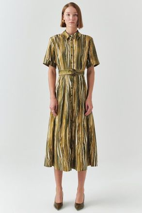 Exquise Anais Midi Dress in Yellow Patterned at Nordstrom, Size X-Large