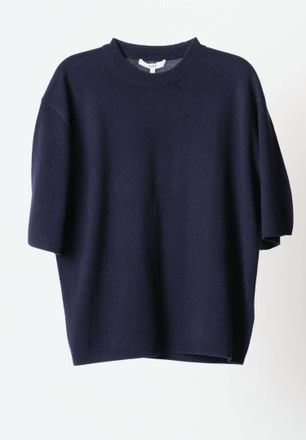 Tibi Womens Washable Cashmere Easy Tee In Navy