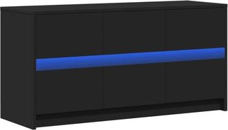 vidaXL Vidaxl - tv Cabinet with led Black 100x34x50 cm Engineered Wood