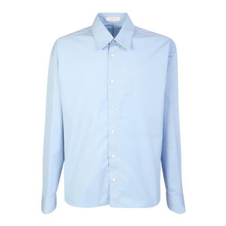 Valentino Cotton Poplin Shirt - male - Valentino - Formal Shirts - Blue - M - Shirts