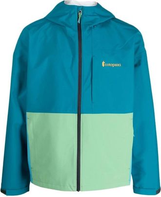 Cotopaxi Colour-block Zip-up Hooded Jacket - Heren - Windbreakers - Blauw - XL - Polyester - Fitness
