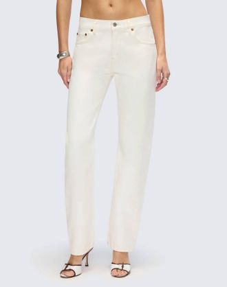 Re/Done Womens Blondie Jean In Crema