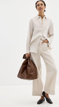 Contemporaine Womens Oversized pure linen shirt