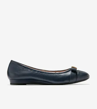 Cole Haan Womens Go-To Tova Bow Ballet Flats - Blue Size 10.5