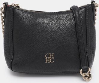 Carolina Herrera Black Leather Maria Crossbody Bag