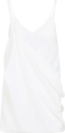 Maison Margiela Draped Silk Mini Dress With Adjustable Straps