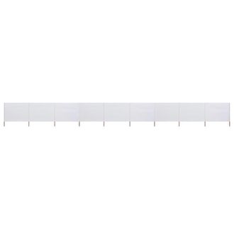 Berkfield Home 9-panel Wind Screen Fabric 1200x160 cm Sand White