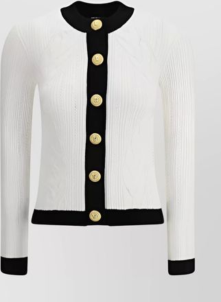 Balmain cable knit torsade cardigan