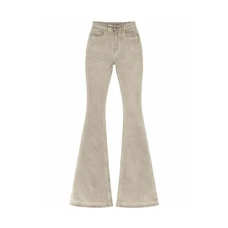 Rick Owens Flared Jeans, female, Beige, Size: W25 Bolan Bootcut Jeans
