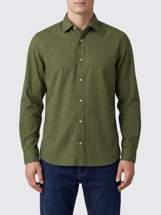 Boglioli Camicia slim fit in cotone a maniche lunghe con collo francese