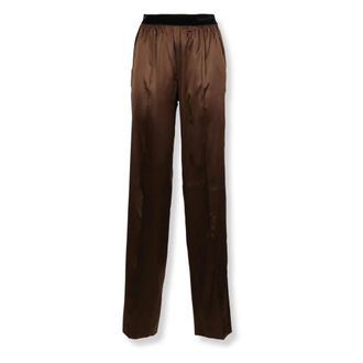 Tom Ford Wide Trousers, female, Brown, Size: M PJ Pants