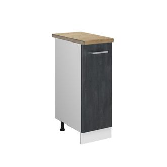 Vicco Armario De Farmacia R-line, Hormig&oacute;n Negro, 30 Cm Et Roble, Vicco