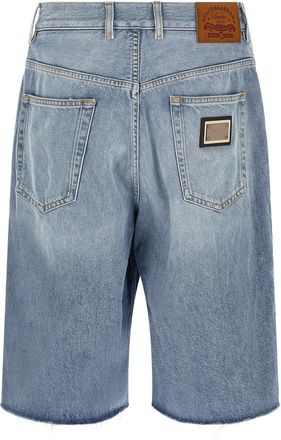 Dolce & Gabbana Mens Blue Cotton Bermuda Shorts