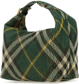 Burberry Womens Peg Shoulder Bag Green Nylon