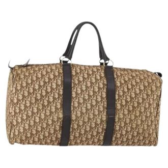 Dior Pre-owned Boston Bag - Dames - Vintage Weekendtas - Beige - ONE Size - Leer - Vintage