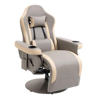 HOMCOM Manual Recliner Armchair PU Sofa Chair w/ Footrest & 135&deg; Reclining | TJ Hughes