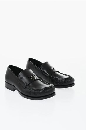 Ferragamo Brushed Leather Penny Loafers DELMO size 41