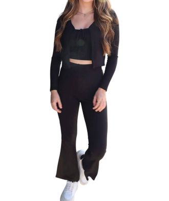 Sadie & Sage Flare Pants In Black