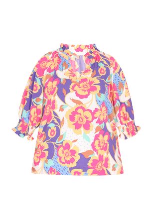 Usha Grote maat blouse Dames roze rood