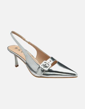 Ravel Womens Dalry Womens Slingback Court Shoes - Silver - Size: 5