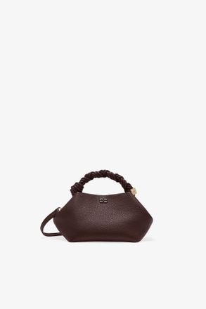 Ganni Brown Grained Small Bou Bag