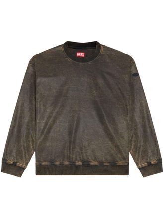 Diesel D-Krib-S gecoate sweater - Zwart