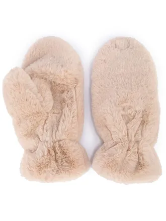 Apparis Coco faux-fur mittens - women - Polyester - One Size - Neutrals