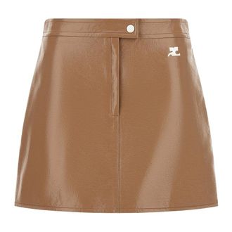 Courr&egrave;ges Dames, Rokken, Beige, Maat: S Katoen