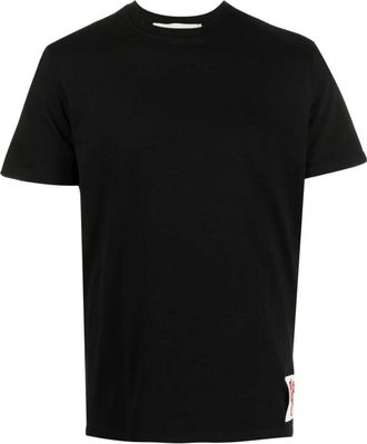 Golden Goose Regular T-shirt van verweerd katoenen jersey - Dames - T-shirts - Zwart - M - Katoen - Tops