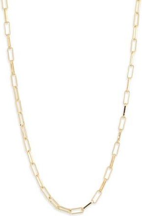 Nordstrom Rack Demi Fine Paperclip Chain Necklace in Gold at Nordstrom Rack