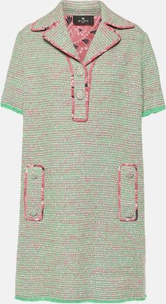 Etro Wool and cotton-blend tweed minidress